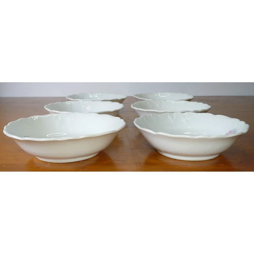 Lot 6 Floral Berry Fruit Bowls from PMRK Made in Germany 5